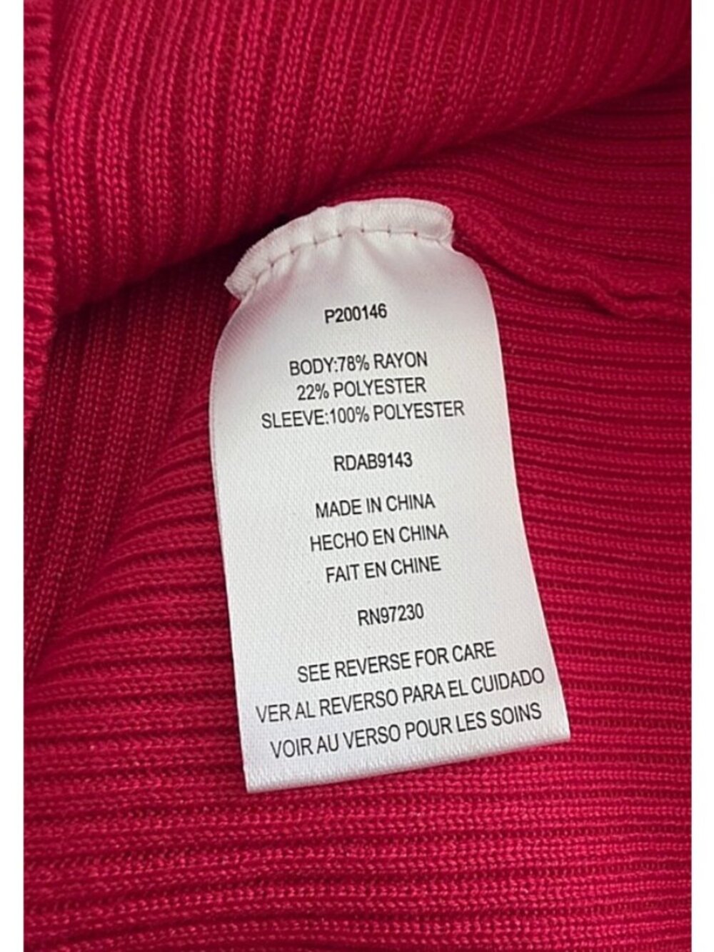 ALMOST FAMOUS  Red Ribbed Knit Turtleneck Sheer Sleeve Bodycon Dress Size S - Picture 6 of 11
